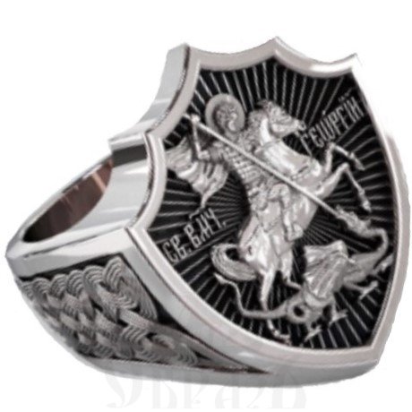 православное кольцо «георгий победоносец», серебро 925 пробы (арт. 651)